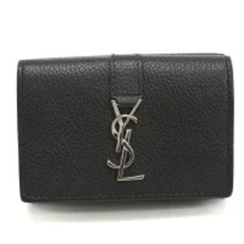 Saint Laurent Tri fold Wallet Compact YSL Origami Black